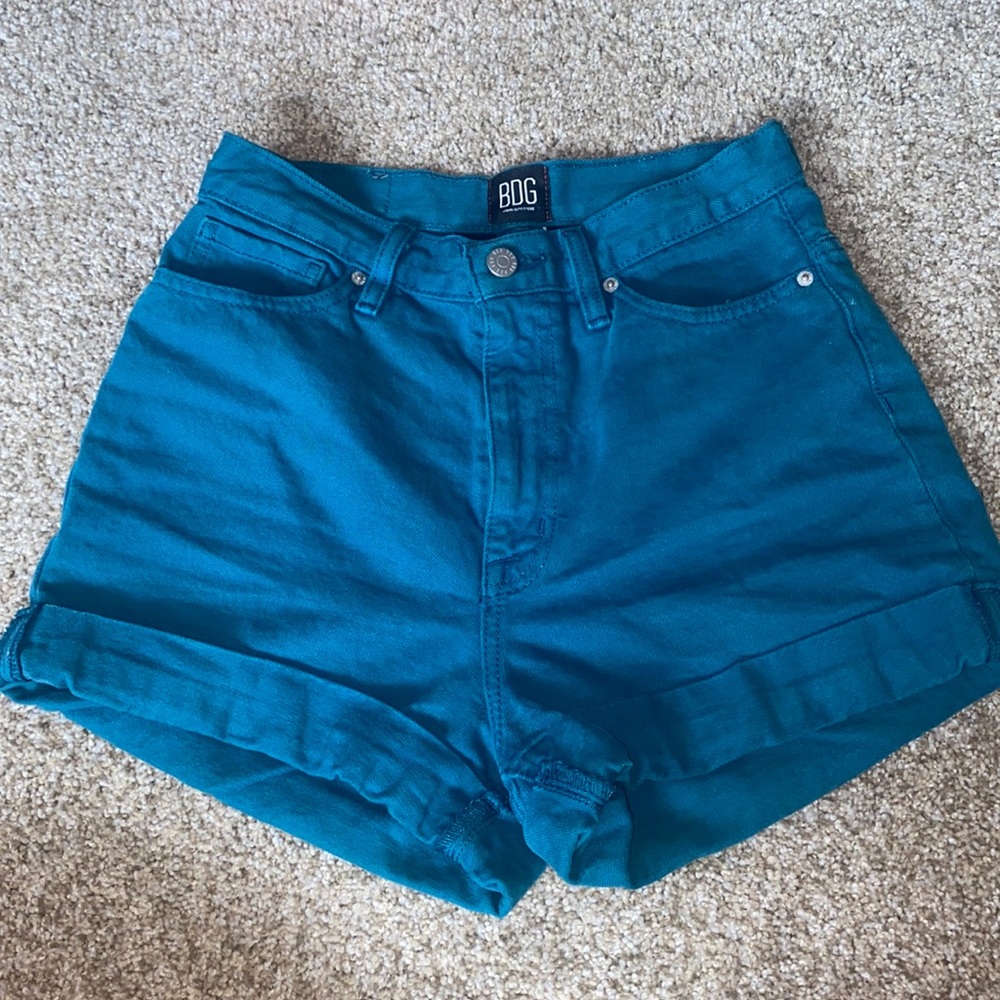UO Mom High Rise Denim Shorts